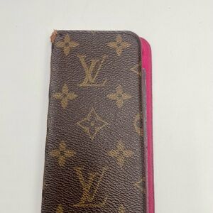 Louis Vuitton Brown and Pink Monogram Wallet